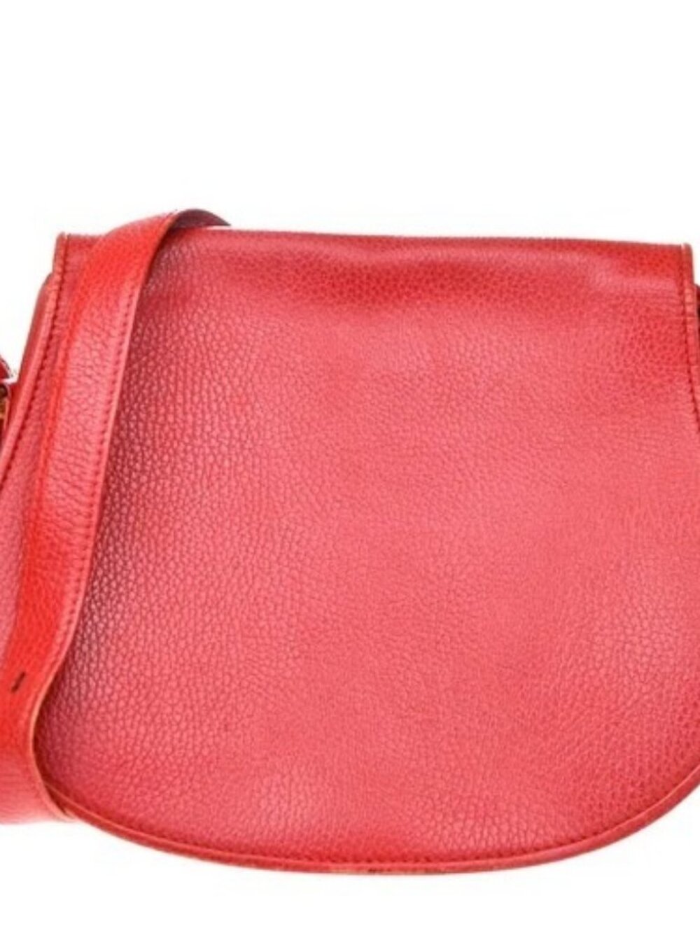 MUST DE CARTIER LOGO Crossbody Shoulder Bag Leather Red GHW Italy 35KD826